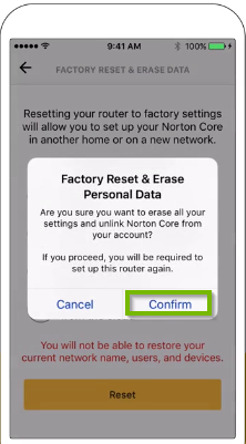 Final confirmation screen