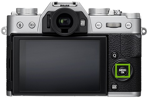 camera with menu button highlighted
