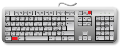 Keyboard with WIN and BREAK keys selected.