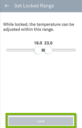Set Locked Range screenshot with range of 19 and 23 and Lock button highlighted
