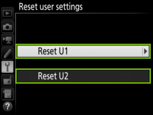 reset user settings