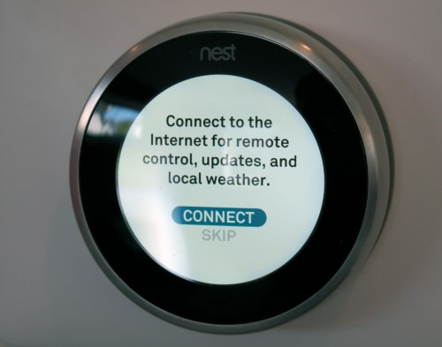 Nest thermostat with Connect highlighted