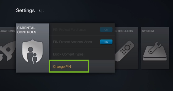 Selecting change pin