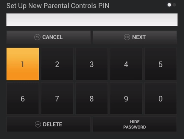 Entering your new pin