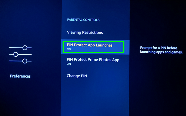 Protecting app launches with a PIN