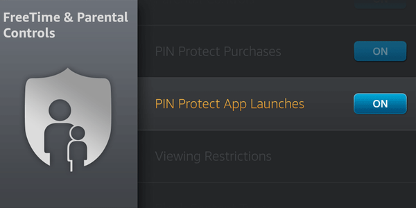 Parental Controls screen on Fire TV.
