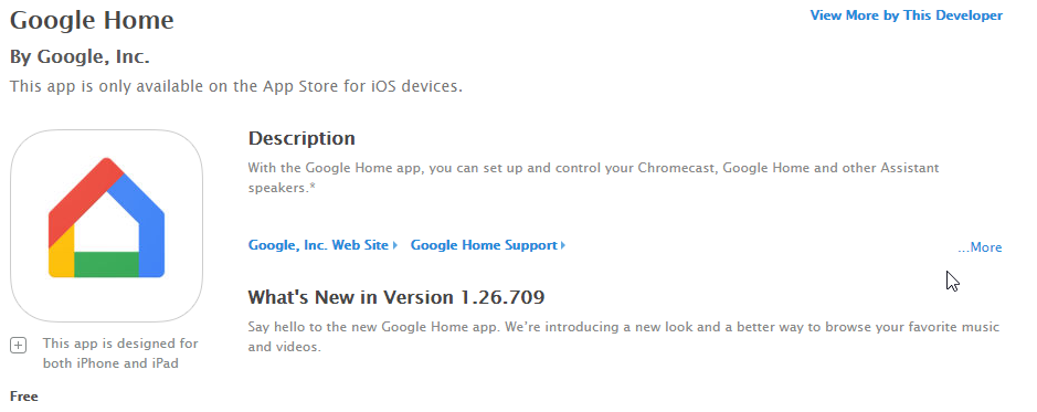 App page on App Store