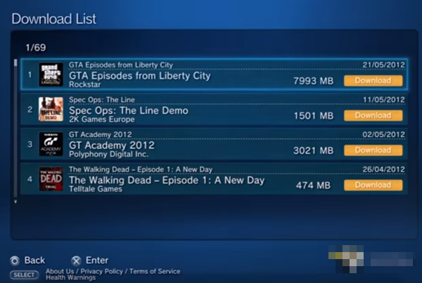 A list of downloadable games