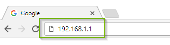 Web browser address bar with 192.168.1.1. Screenshot.