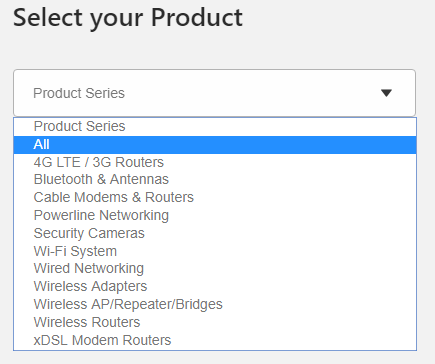 Product list with All selected. Screenshot.