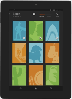 Amazon Kindle Tablet Books page