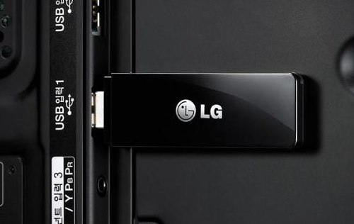 LG USB device in back of LG TV.