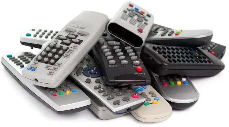 Pile of remotes.