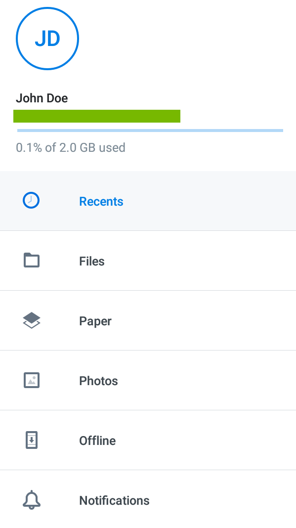 Dropbox main use page