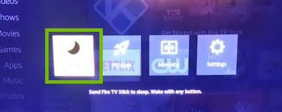 Extra menu with Sleep timer highlighted.