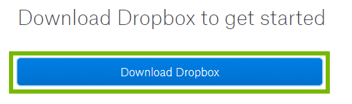 Dropbox download page