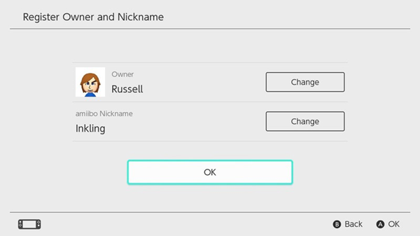 Amiibo registration complete