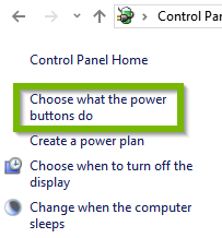 Choose what the power buttons do.