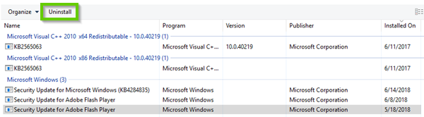 Windows 10 uninstall an update