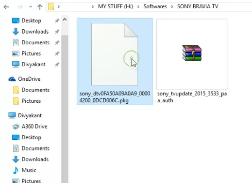 Explorer window with files