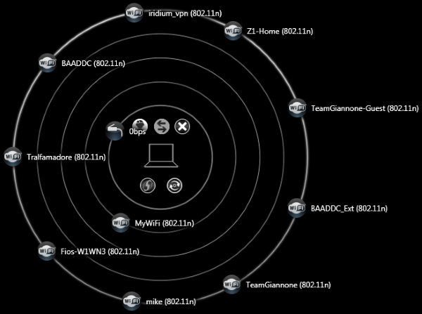 Wi-Fi networks in proximity.