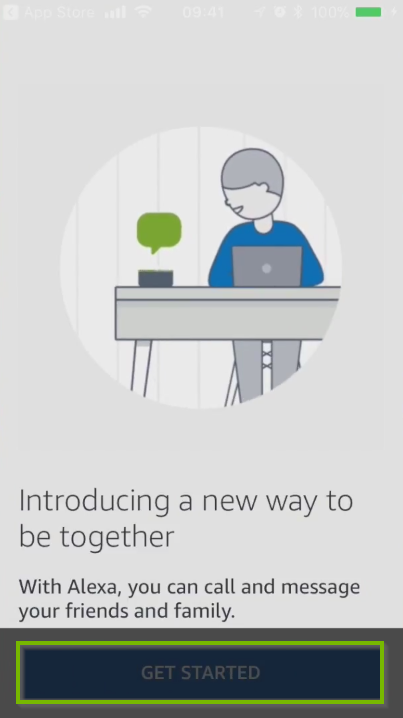 Get started. Screenshot.