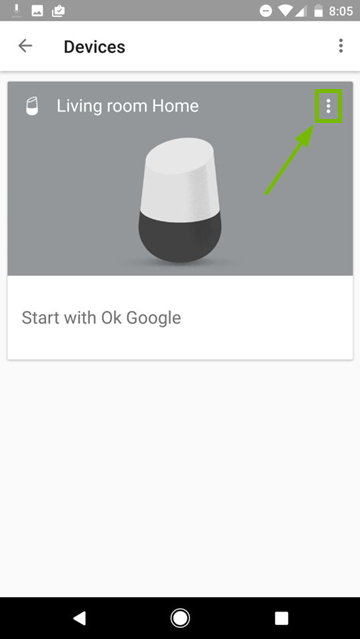 More symbol pointed out on device card in mobile app