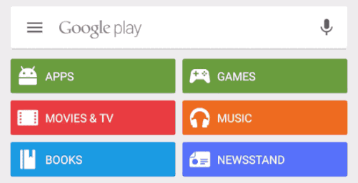 Google Play search screen.