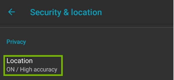 Location highlighted