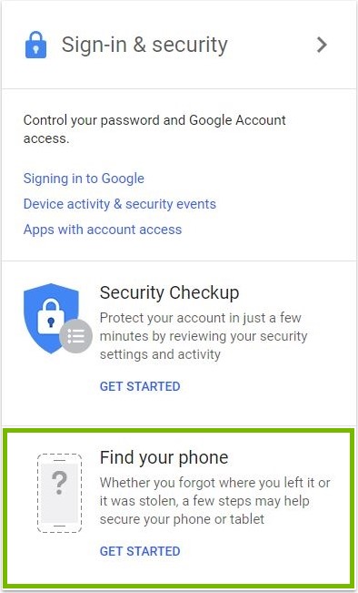Find your phone highlighted