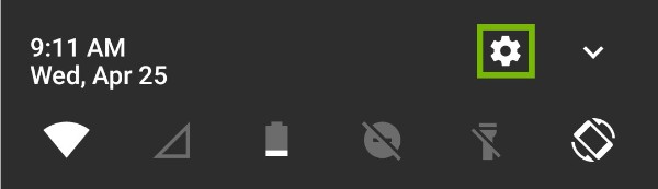 Settings Gear Highlighted