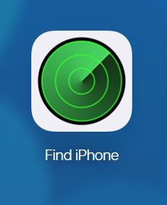 Find iPhone button