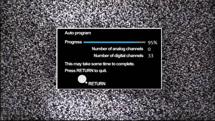 Channel scanning in progress
