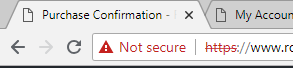 An unsecure website