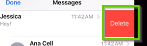 iOS deleting a conversation
