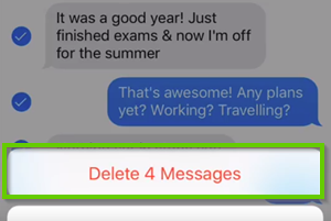 Delete messages on iOS
