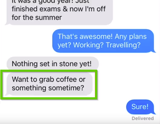 iOS selected message.