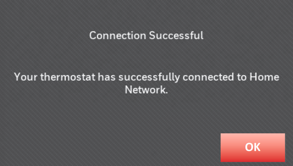 Connection confirmation screen.