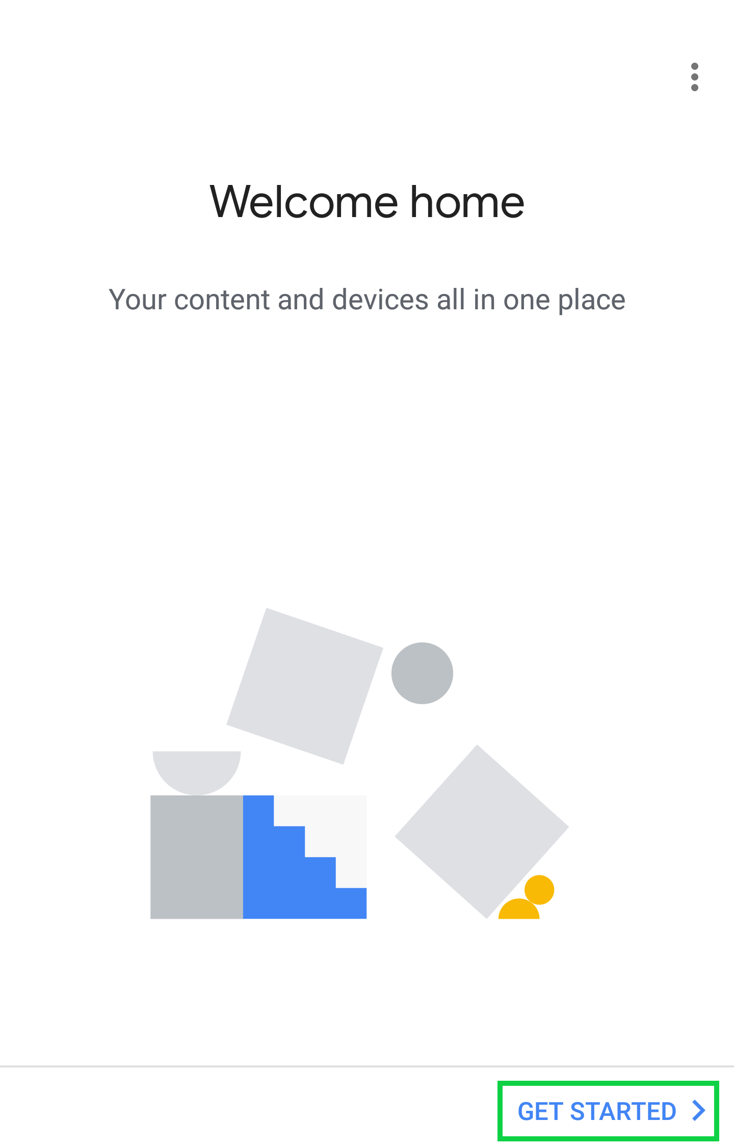 Introduction page with Get Started highlighted