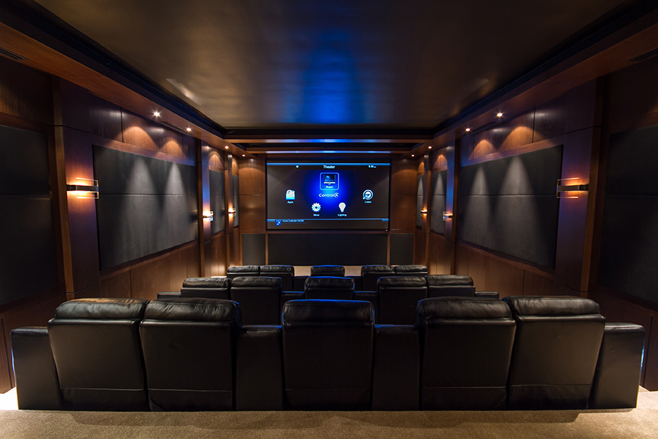 A home theater setup