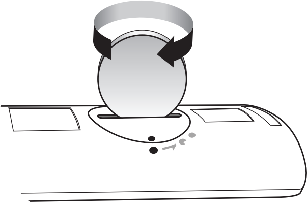 diagram of tightening battery compartment with a coin