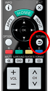 Return button on remote