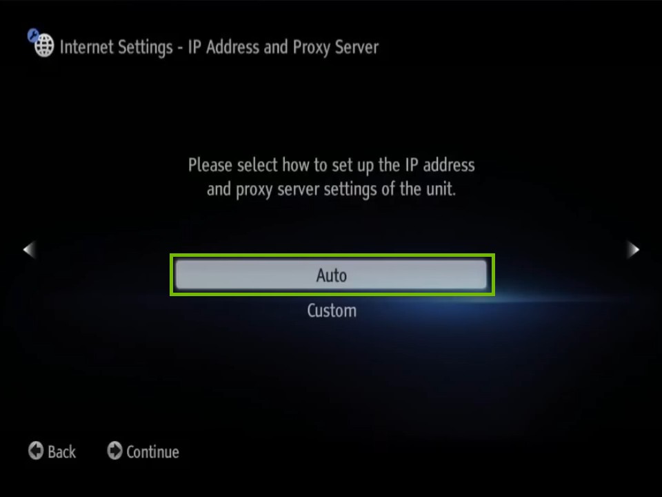 IP address dialog with auto highlighted