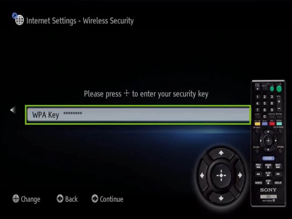 security key prompt with WPA key highlighted