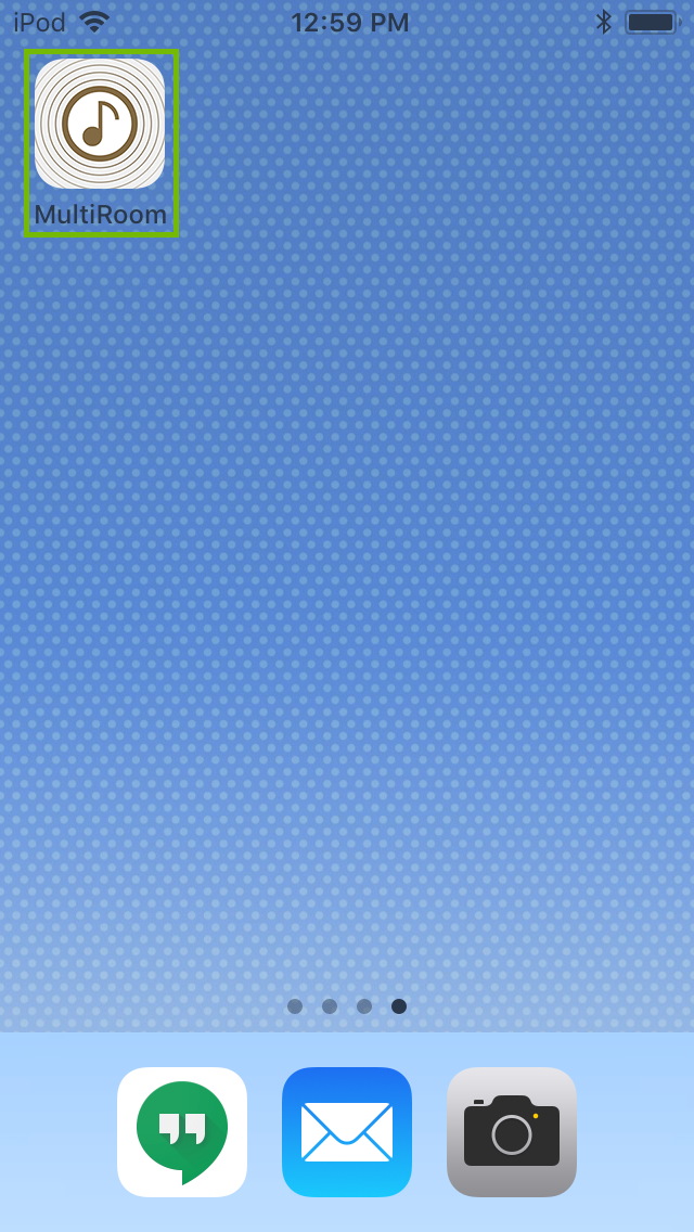 Wireless MultiRoom icon highlighted