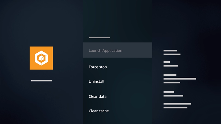 Launch Application option highlighted for selected application.
