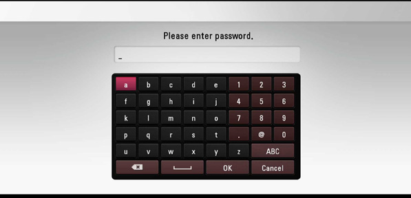 Enter your password with a box of characters to choose your password