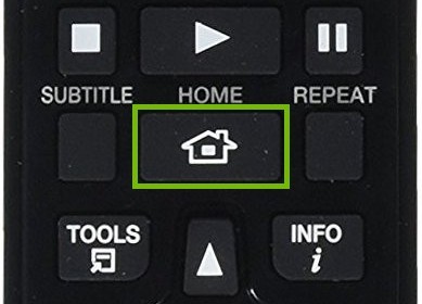 Remote with home button highlighted