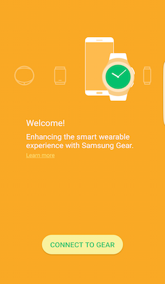 Mobile app welcome screen