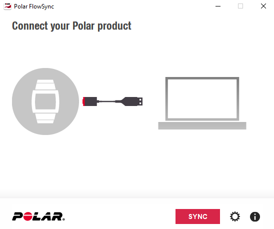 Polar Flow app prompting the user to connect their device.